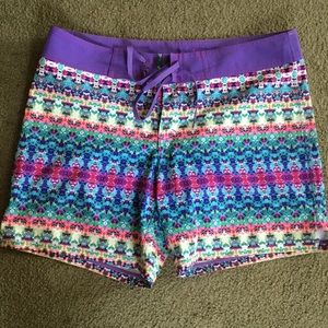 Super cute colorful Prana swim shorts for women